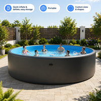 Piscine gonflable portable de jardin personnalisable pour la publicité, piscine hors sol robuste pour enfants et adultes