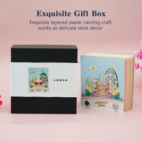 Nouveauté conception populaire parc d'attractions pour enfants bloc-notes autocollant 2D bloc-notes Cube 2D papier Art bloc-notes pour la décoration de bureau