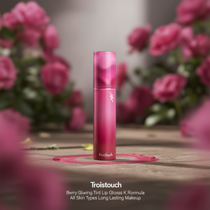 Gloss à lèvres teinté éclatant Troistouch Berry, formule K Beauty, tous types de peau, maquillage longue tenue - Product Image 3