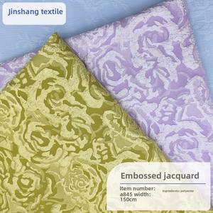 Nuevo 100% poliéster 3D en relieve Jacquard Rosa tela transpirable Mujer Primavera Verano Cheongsam Hanfu ropa Casual para boda - Product Image 5