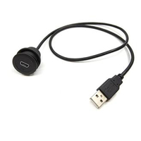 Échantillon gratuit OEM ODM Câble d'extension USB 2.0 de type micro USB mâle vers femelle pour montage sur panneau