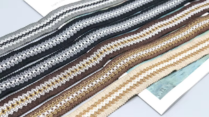 Desain baru sepatu bot renda pita rajutan renda tepi renda batas dekoratif untuk pakaian - Product Image 2