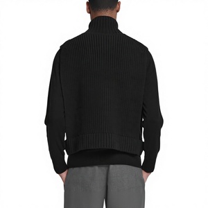 <span class=keywords><strong>Cardigan</strong></span> da Uomo, alla Moda, Nero, a Maniche Lunghe, Personalizzato con <span class=keywords><strong>Zip</strong></span>, Maglione in Maglia, Vestibilità Morbida, Gilet <span class=keywords><strong>Cardigan</strong></span> in Maglia, Stile Casual per Uomo - Product Image 3