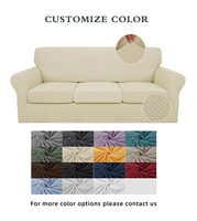 2025 Modern Sectional Slip cover Hochwertiges wasserdichtes Polyester gewebe Rutsch festes Kissen Geometric Plain Style Sofa bezug
