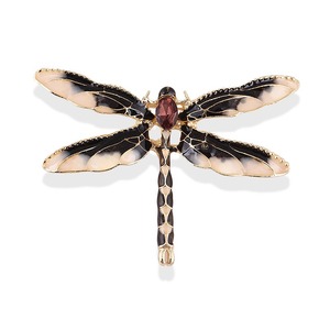 Broche Vintage de Liga Esmaltada com Libélula para Mulheres, Alfinete de Lapela com Cristais Brilhantes, Acessório para Casamento, Festa, Blazer, Casaco e Chapéu nas cores Azul, Vermelho e Dourado - Product Image 3