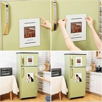 Bingkai Foto Magnetik 2*6 inci untuk Dekorasi Rumah, Stiker Kulkas