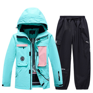 Combinaison de neige pour hommes et femmes vêtements de snowboard hiver sweat à capuche de Ski en plein air Costume imperméable veste et pantalon de Ski unisexe - Product Image 4