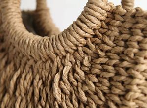 Bolso de Playa de Paja Personalizado al por Mayor para Mujer, Colorido, con Correa Larga para el Hombro - Product Image 5