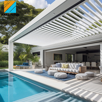 Sıcak satış açık motorlu açılış louroof çatı su geçirmez alüminyum Louvered Pergola için parti