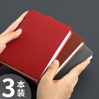 Vente en gros de carnets de notes personnalisés en cuir PU pour enfants, ensemble de 3 livres, format B6, petit carnet de poche de bureau, logo imprimé, agenda, bloc-notes