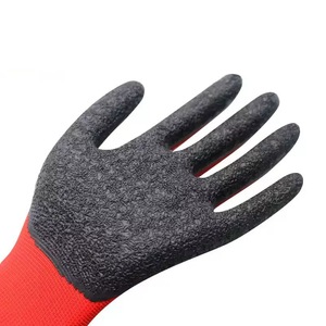 Guantes de Seguridad SIKE con Goma Impermeable, Resistentes al Aceite y Antideslizantes, Guantes de Látex Rojo Arrugado - Product Image 4