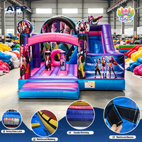 Château gonflable commercial pour enfants et tout-petits, avec toboggan, thème K-PoP Demon Hunters, pour l'extérieur