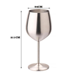 Verres à vin rouge de luxe personnalisés en acier inoxydable plaqué or cuivre coloré de 16 oz, gobelet pour mariage et fête - Product Image 5