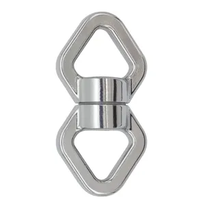 Jensan 사용자 정의 고품질 크롬 도금 스틸 회전 연결 회전 Carabiner 후크 공중 요가