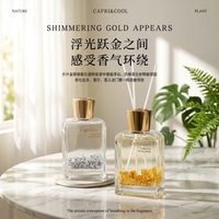 Diffuseur d'arômes de luxe pour la maison, avec feuilles d'or et d'argent, huiles essentielles, éliminateur d'odeurs, ensemble cadeau, diffuseur à bâtonnets, désodorisant d'air pour la maison