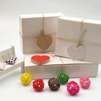 Étiquettes en papier kraft en forme de cœur avec ficelle de jute de 20 m, 100 étiquettes suspendues pour la Saint-Valentin, pour mariage, pot à bougie, emballage cadeau