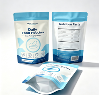 Sachet d'emballage personnalisé refermable avec fermeture éclair en BOPP/VMPET/PE, imprimé numériquement, pour snacks, bonbons et aliments