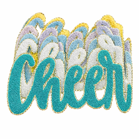 Patch en tissu chenille coloré, grand format, style sportif, à coudre ou thermocollant, avec motif lettre et logo de football, pour sweats à capuche