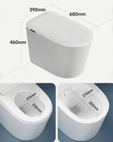 WC intelligent de luxe à chasse automatique, dernières conceptions, ensemble WC intelligent pour salle de bain, toilettes en céramique à poser au sol, siphon en S