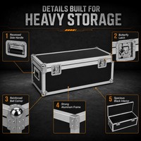 Valise d'outils de vol en aluminium durable, étanche IP67, antichoc, avec doublure en mousse personnalisable, support OEM/ODM, traitement de surface personnalisé