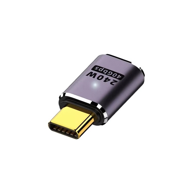 USB C Adapter 40Gbps 90 Degree USB-C Extender PD 240W Fast Charging for Steam Deck Switch Laptop MacBook Tablet Right Angle