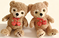 Ensemble de peluches romantiques pour couples avec accessoires en forme de cœur pour les cadeaux de la Saint-Valentin, les cadeaux d'anniversaire de mariage