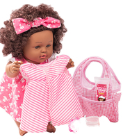 Poupée Noire Personnalisée en Gros pour Enfant avec Cheveux Afro, Tête à Coiffer Noire Africaine Américaine, Bébé Poupée Reborn Fille Noire