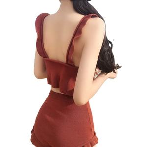 Femmes volants bretelles gilet taille haute pantalon mignon et frais deux pièces ensemble Slim dames maillots de bain <span class=keywords><strong>tankini</strong></span> - Product Image 6