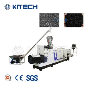 Kitech双级挤出机塑料回收高品质聚酯薄片双螺杆挤出机塑料回收