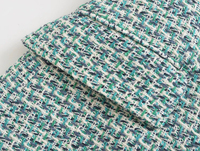 Blazer à carreaux en Tweed à Double boutonnage pour femmes, manteau Vintage à manches longues, poches, vêtements d'extérieur Chic, Veste, 2022