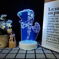 Veilleuse à image flottante, lampe de nuit portable avec des personnages d'anime pour la décoration des enfants