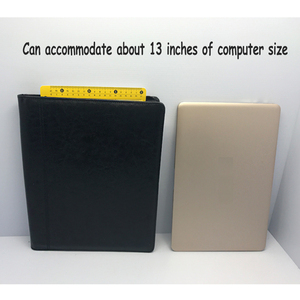 Hot Sale Executive Zippered Leather Documents Organizer Agenda/Portfolio File Folder With Letter-Size Notepad and Pockets - Product Image 6