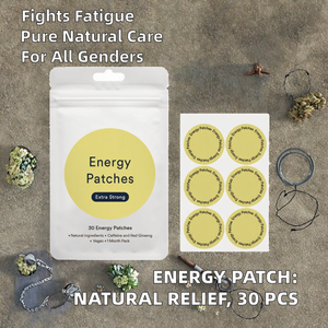 Patch énergétique à base de plantes pratique pour hommes et femmes, avec des ingrédients naturels pour soulager la fatigue et dynamiser votre journée. 30 Pièces - Product Image 2