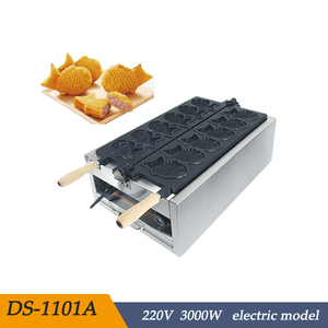 Hàn Quốc Điện Cá Waffle Cone Maker Gas Fish Cake Making Machine Bảng Điều Khiển Kỹ Thuật Số Đôi Bên Sưởi Ấm Taiyaki Waffle Maker - Product Image 3