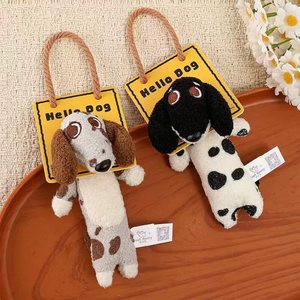 Adorable Porte-clés en Peluche Chiot de Dessin Animé, Doux Chien Tacheté, Accessoire de Sac à Dos - Product Image 4