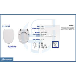 Copriwater Catalano Tissi Moderno Europeo Bianco a Sgancio Rapido in Materiale Urea & UF Design a V per Bagno - Product Image 3