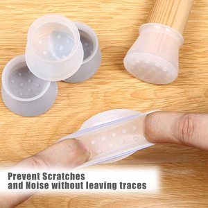 Round Washable Prevent Scratches Transparent Furniture Silicone <strong>Chair</strong> <strong>Leg</strong> Covers - Product Image 4