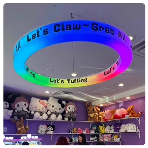 Boîte lumineuse LED circulaire en acrylique personnalisée professionnelle, logo coloré, sept couleurs, boîte unique, publicité directionnelle, magasins, maison - Product Image 5