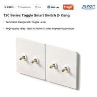 Interrupteur intelligent à double voie Tuya Zigbee T20, large plage de tension 110V-250V, en PC ignifuge, pour contrôle d'éclairage domestique