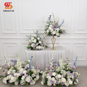 Boule de fleurs en soie artificielle luxueuse et lisse, toucher naturel, 1,8-2,4 m, design asymétrique brisé pour allées de mariage - Product Image 5