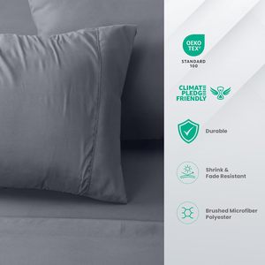 Dễ dàng chăm sóc phai kháng chải sợi nhỏ sâu Túi Khăn trải giường 4 Mảnh Vua Kích thước bộ đồ giường Set cho khách sạn - Product Image 4