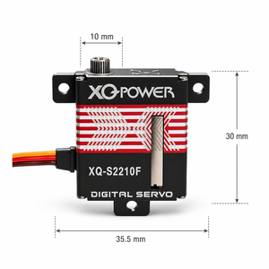 XQ-POWER XQ-S2210F Servo Digitale ad Alta Tensione 8.4V con Motore Coreless Sottile da 10mm e Ingranaggi in Acciaio Inossidabile 0.11s per Aeroplani <span class=keywords><strong>RC</strong></span> e Alianti - Product Image 4