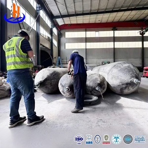 Airbags de construction de quais et ponts en caoutchouc noir de longue durée de vie, origine Shandong, marque ZHH, support de flottabilité temporaire pour la construction - Product Image 1