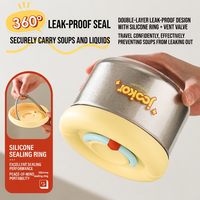 Boîte à lunch ronde en acier inoxydable 304 de qualité alimentaire, étanche, compatible micro-ondes, portable, pour le bureau, les étudiants, le camping