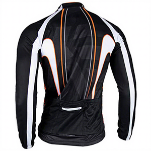 Maillot de cyclisme à manches longues personnalisé, 100% polyester, léger et coupe-vent, réversible pour hommes et femmes - Product Image 2