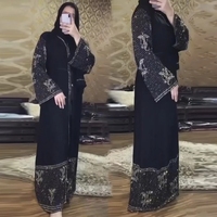 H & D Nouveau Design Eid Mubarak Dubai Abaya pour Femmes Caftan Africain Cristal De Luxe Kimono Grande Taille Djellaba Robes