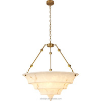Lampe suspendue en résine imitation albâtre avec cadre en fer doré de luxe, lampe suspendue à plusieurs niveaux LED pour restaurant, villa, hôtel, couloir
