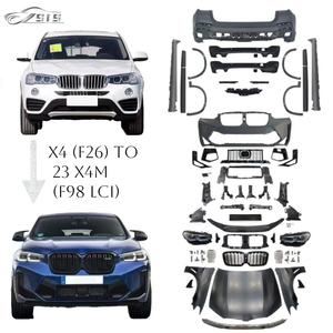 X4 (F26) a 23 X4M (F98 <span class=keywords><strong>LCI</strong></span>) El más nuevo kit de carrocería incluye faros delanteros y traseros de parachoques faldones laterales sobre guardabarros para X4 14-18 - Product Image 1