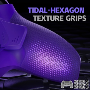 Rubberized Galactic Purple Remap Back Button RISE4 Plus MAX Back Paddles Kit with Click Trigger Stops for PS5 <b>Controller</b> - Product Image 6