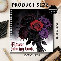 Carnet de coloriage personnalisé à spirale, carnet de croquis floral personnalisé pour enfants et adultes, fournitures scolaires, livre d'activités anti-stress